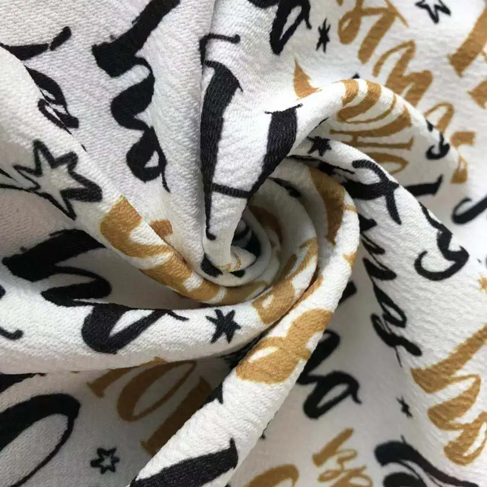 Customized bullet fabric liverpool No MOQ bullet print fabric knit fabric for girl bow headbands