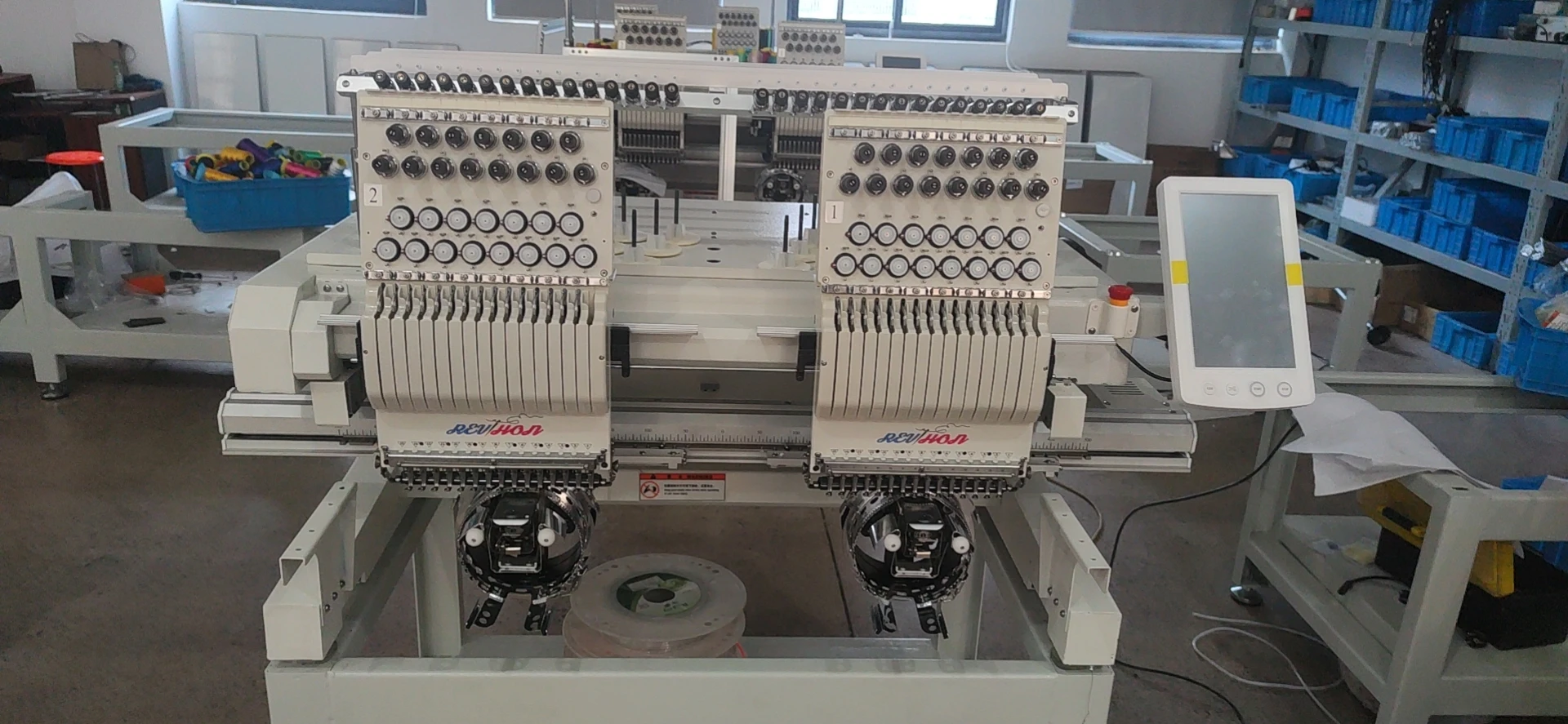 high speed 2 head computer intelligent embroidery machine like tajima
