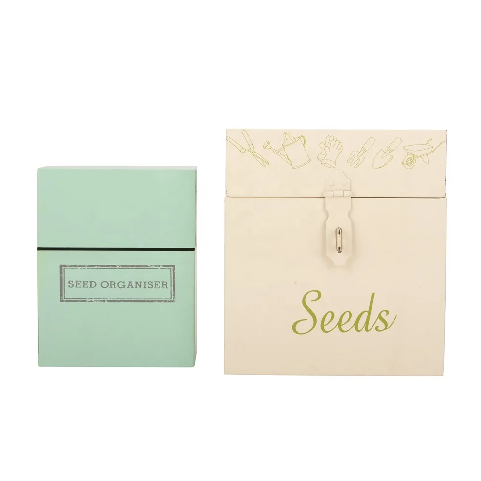 Metal seed box/ powder-coated/decal