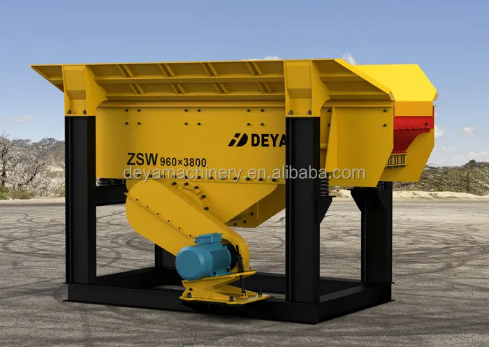 vibrating grizzly feeder with hopper for mining use
