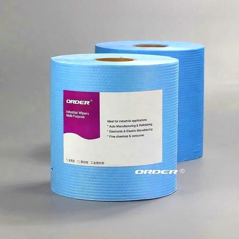embossed jumbo roll perforated non-woven medium-duty cleaning Solvent multipurpose industrial rags
