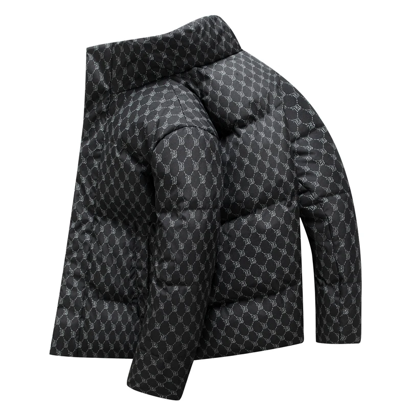 Wholesale Men New Patchwork Color Block Full zipper Outdoor Down Jacket Fashion Tracksuit Coat Men Hip Hop bomber Jacket