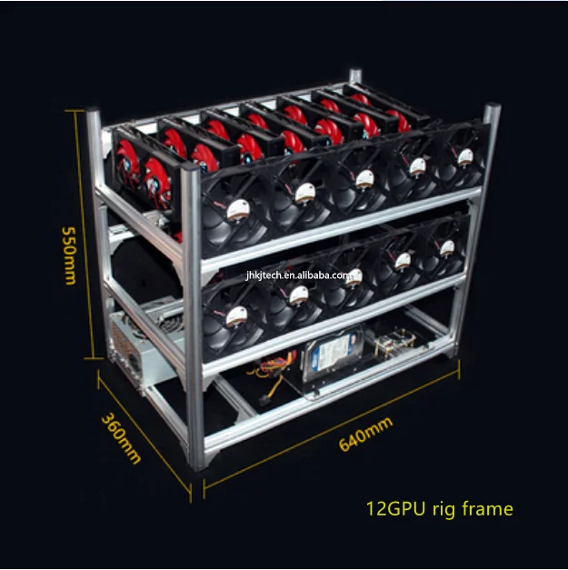Горячая Распродажа! 6 8 12 14 16 18 19 20GPU стойка для майнинга Штабелируемая открытая рама GPU в