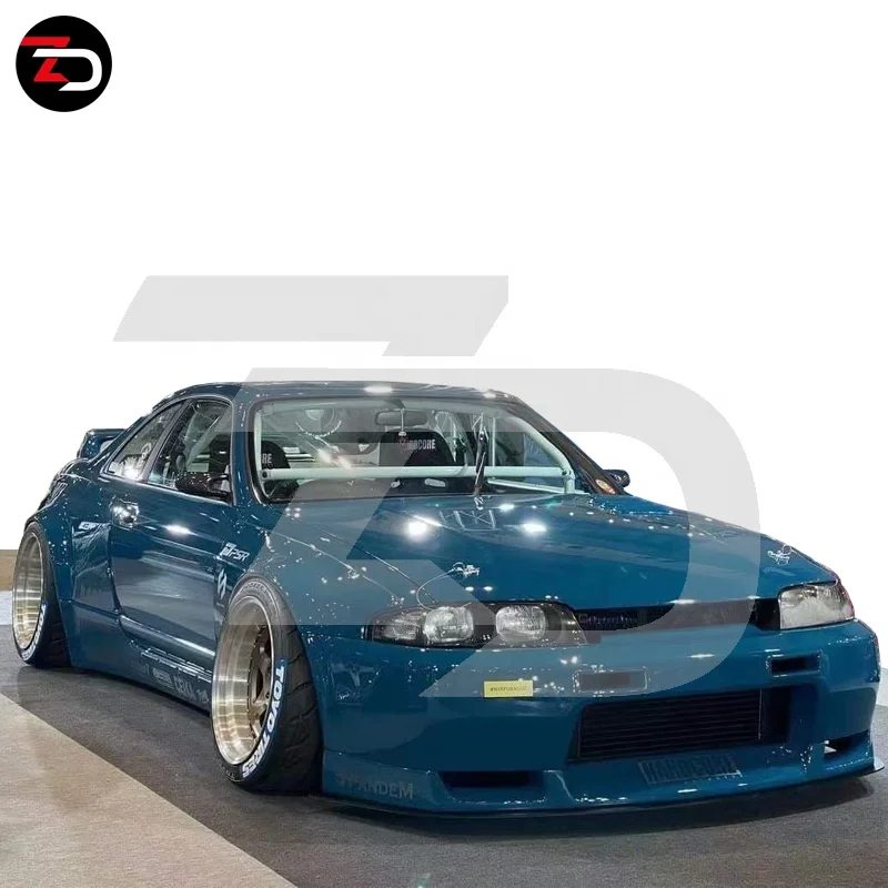 Good Fitment Rocket B Style Body Kit Front Bumper Rear Wrapper Side Skirts Fender Flares For Skyline R33 1993-1998