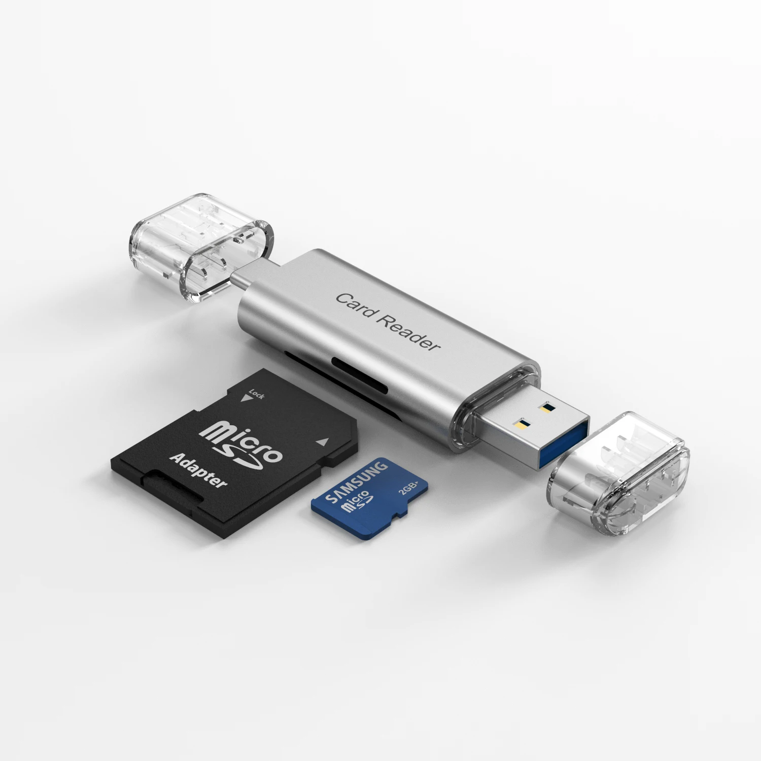 Aluminum alloy Case 5Gbps Transfer Speed TF SD Card Reader with USB 3.0 Adapter USB C for Laptop PC Mobile Phone