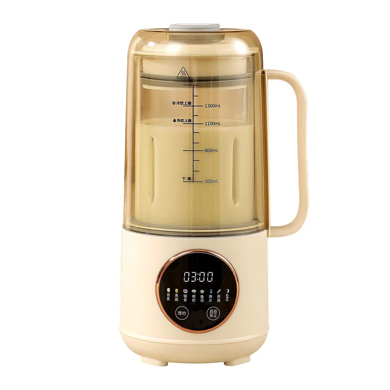 1500ml Glass Soybean Milk Machines 8 Blade Multi Function Soybean Milk Making Machine