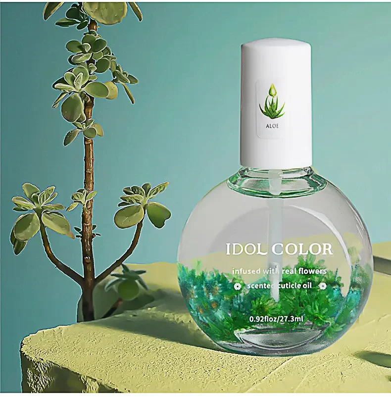 12 Favors 27.3ML Nail Care Dead Skin Remover Oil Nutrition Softener Nail Growth Serum Organic Dry Flower Cuticle Oil For Nails