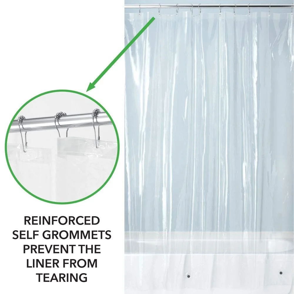 Wholesale sets clear transparent PEVA waterproof custom hotel bathroom shower curtains