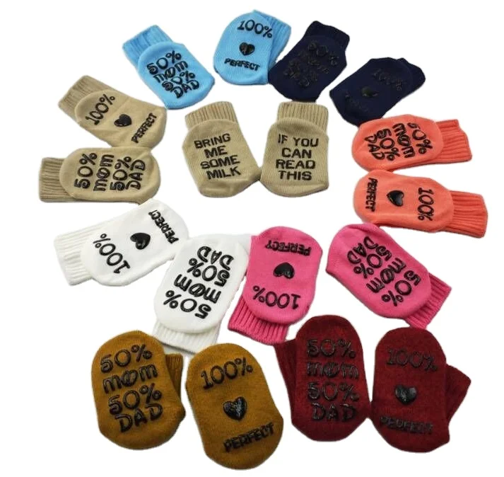 Нескользящие носки с логотипом на заказ подарок для новорожденных пушистые хлопковые нескользящие младенцев