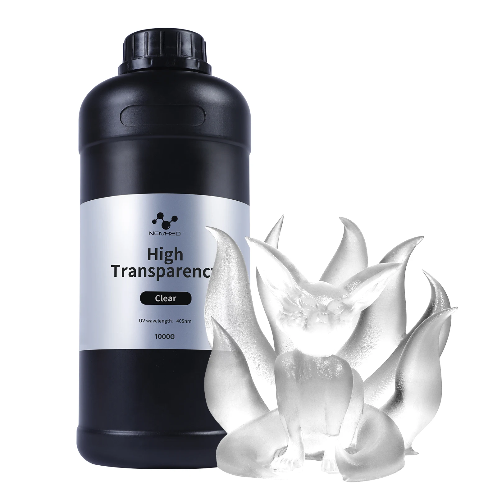 NOVA3D High Clear 3D Printer Resin Resist Yellowing Tough and Resilient,Low Odor 3D Printing printer machine Resin