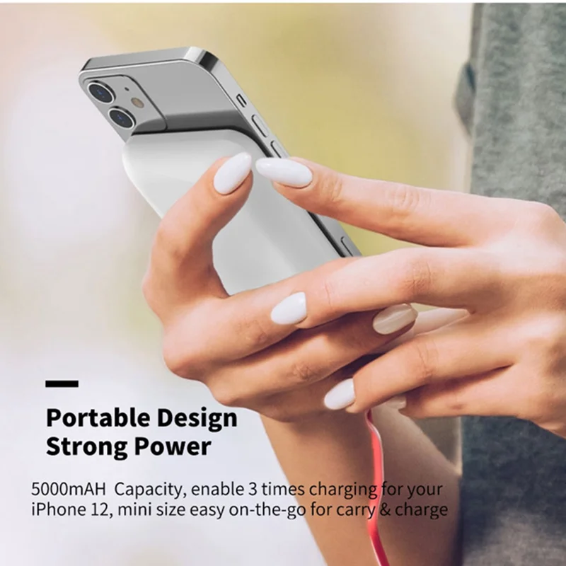 Customize Logo Portable Slim 3000mAh 5000mAh 10000mAh Magnetic Wireless charger magsafes Power bank 2 in 1 wireless power banks