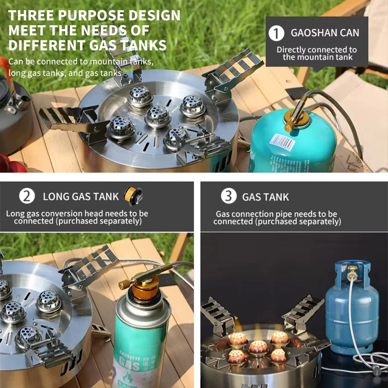 Portable Butane Gas Stove Single or Dual Use Lightweight Outdoor Kerosene Stove Gas Stove Camping Portable with Box or Case