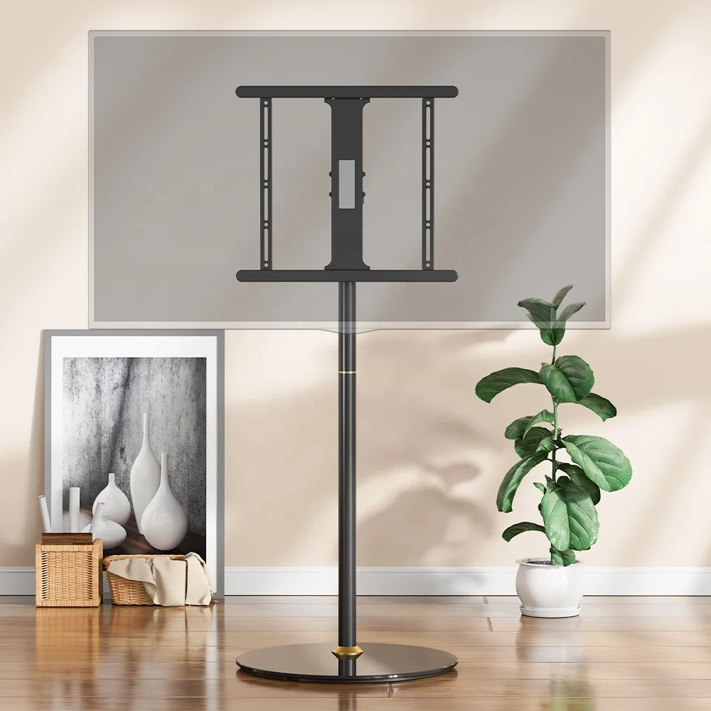 Latest Design Tv Cart Living Room  Standing Bracket Floor Stand With Swivel Tv Floor Stand With Mount For 32 65 Inch