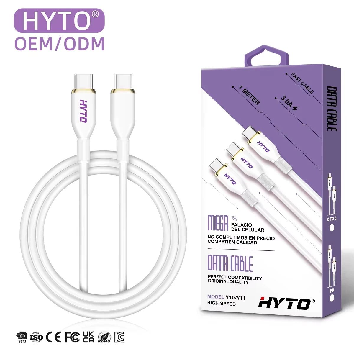 HYTO Y50 смартфон Accesorios Para Celulares Micro V8 Usb Type C телефон Быстрая зарядка кабель для передачи данных Iphone