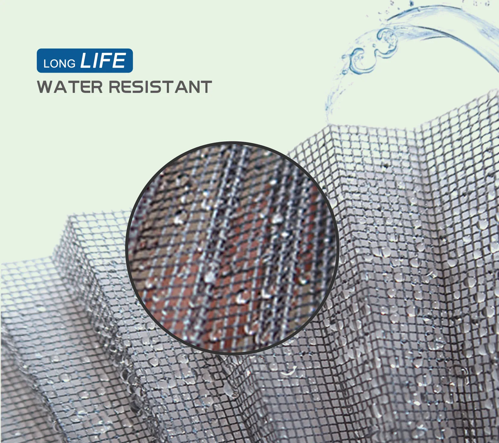 Waterproof Plisse Mosquito Folding Net Insect Screen Polyester Pleated mesh Retractable Insect Window Screen
