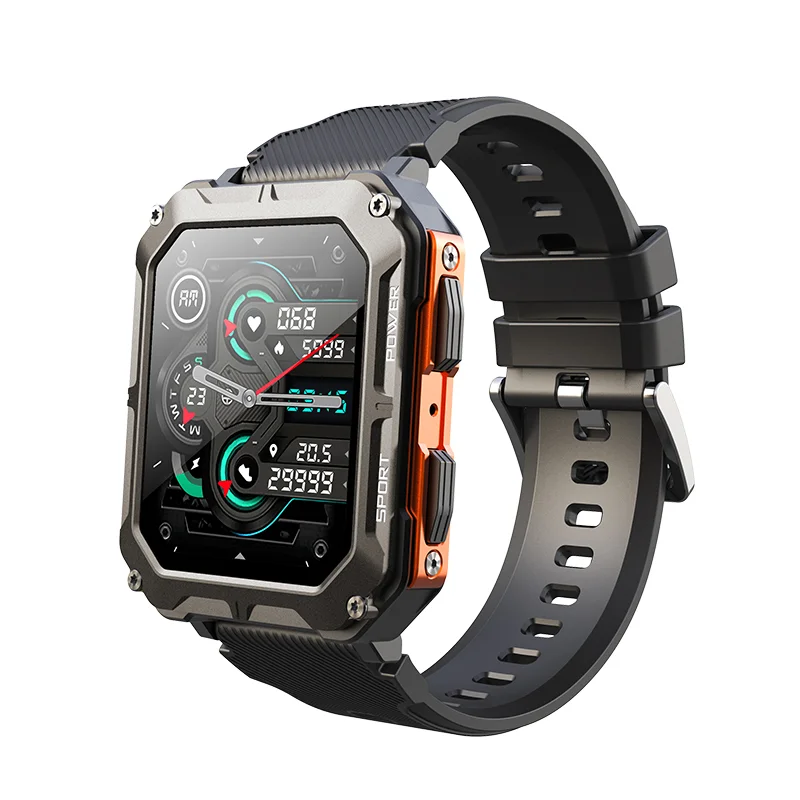 2024 C20 Pro Smartwatch 1.83 inch Screen IP68 Waterproof Heart Rate Monitor Outdoor Men Fitness Sport BT Call Smart Watch C20Pro