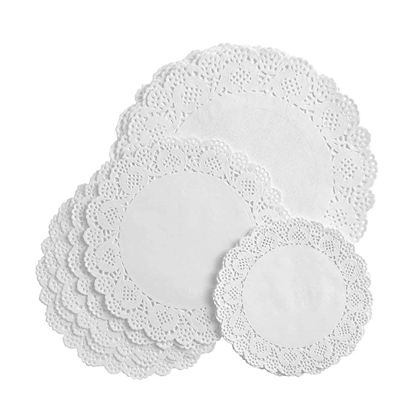 Customized Style White Color Food Grade Disposable Paper Table Mat Paper Disposable Doilies