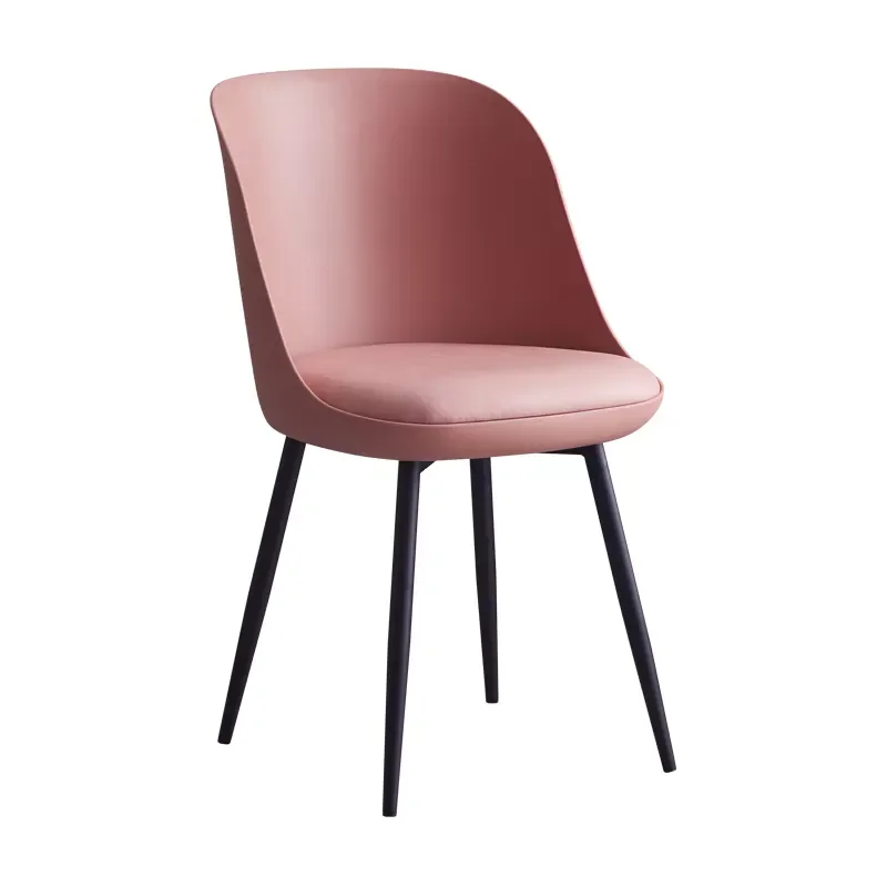 nordic design Popular Modern Design Woven Chair Leather With Black Metal Leg Used For Dining Room Chair Restaurant dining set