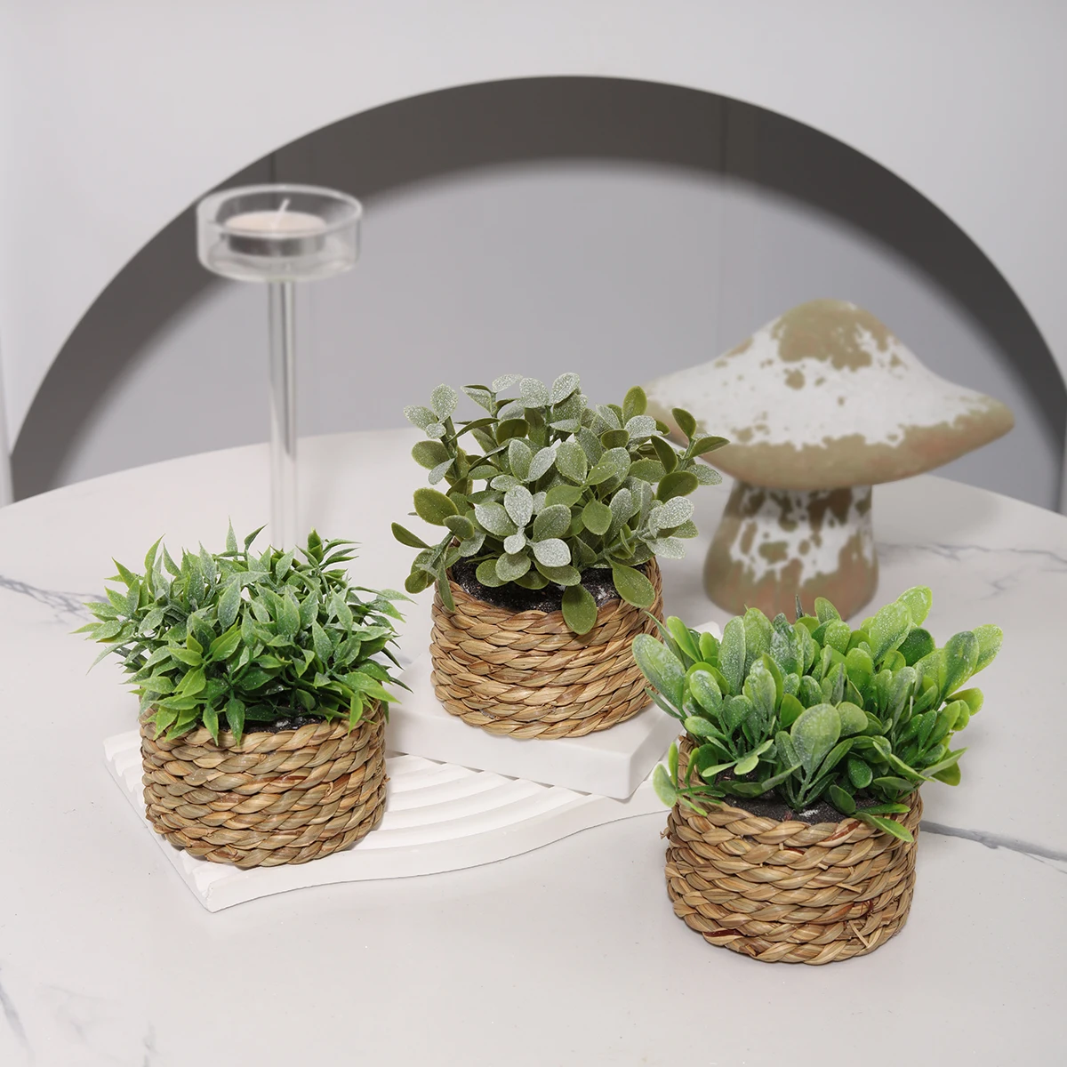 H202450 Hot Sale Mini Bonsai Crafts Mini Succulent Plant Models Artificial Succulent Ornament Artificial Plant in Pot