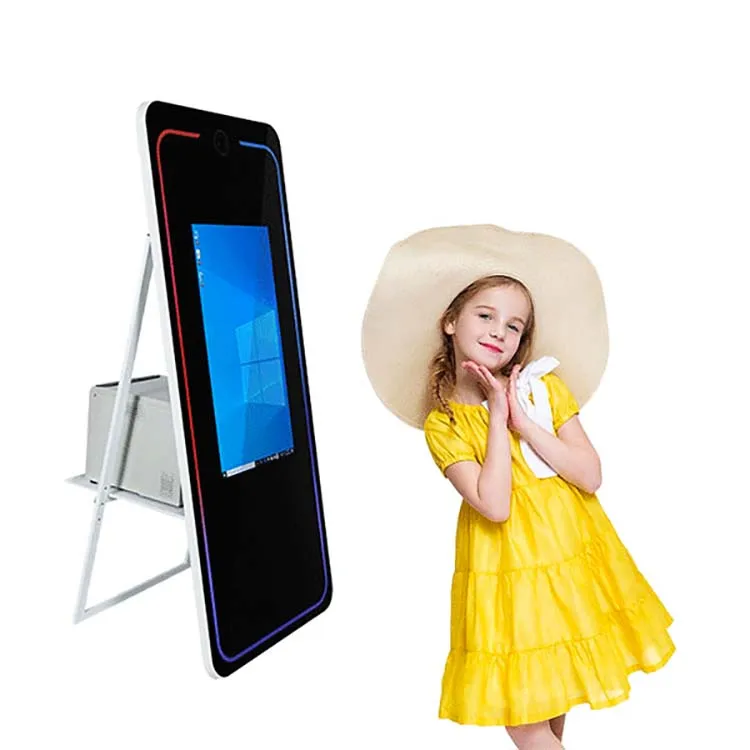 2024 New Selfie Kiosk Ring Light Selfie Magic Photo Mirror Booth Camera Photo With Fill Light Lamp Manual Cheap Selfie