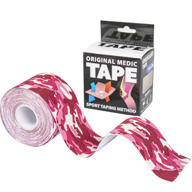 Кинезиологическая спортивная лента для мышц с напечатанным логотипом, 5 см x 5 м, для спорта и физиотерапии