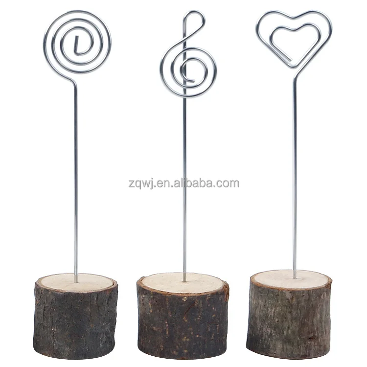 Custom Wooden Eco-friendly Card Stand Rustic Photo Holder Banquet Stand Table Number Holder for Wedding Party Table Decor