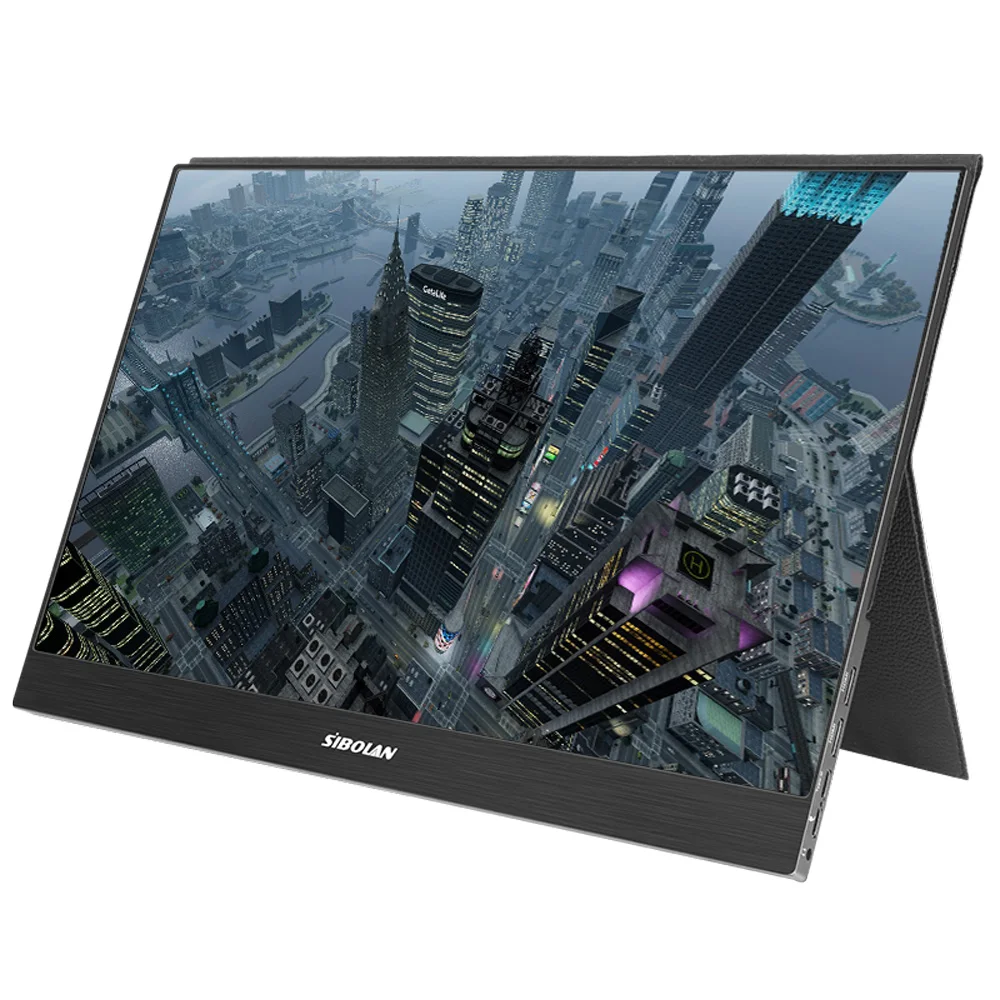 Sibolan Portable Gaming Monitor RGB for Laptop PC PS4 Uitra Slim 15.6 Inch IPS LCD Desktop Return and Replacement Speaker Repair