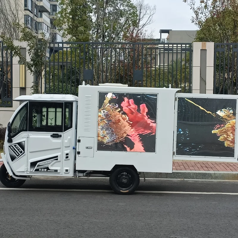 2023W 960*960mm JCT Tricycle Electricity with LED Display Vehicles for Displaying Promotional Contents Brands