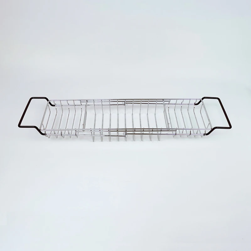 wholesale custom bathroom bathtub rack shower caddy stainless steel bath tub tray extending for bathtub