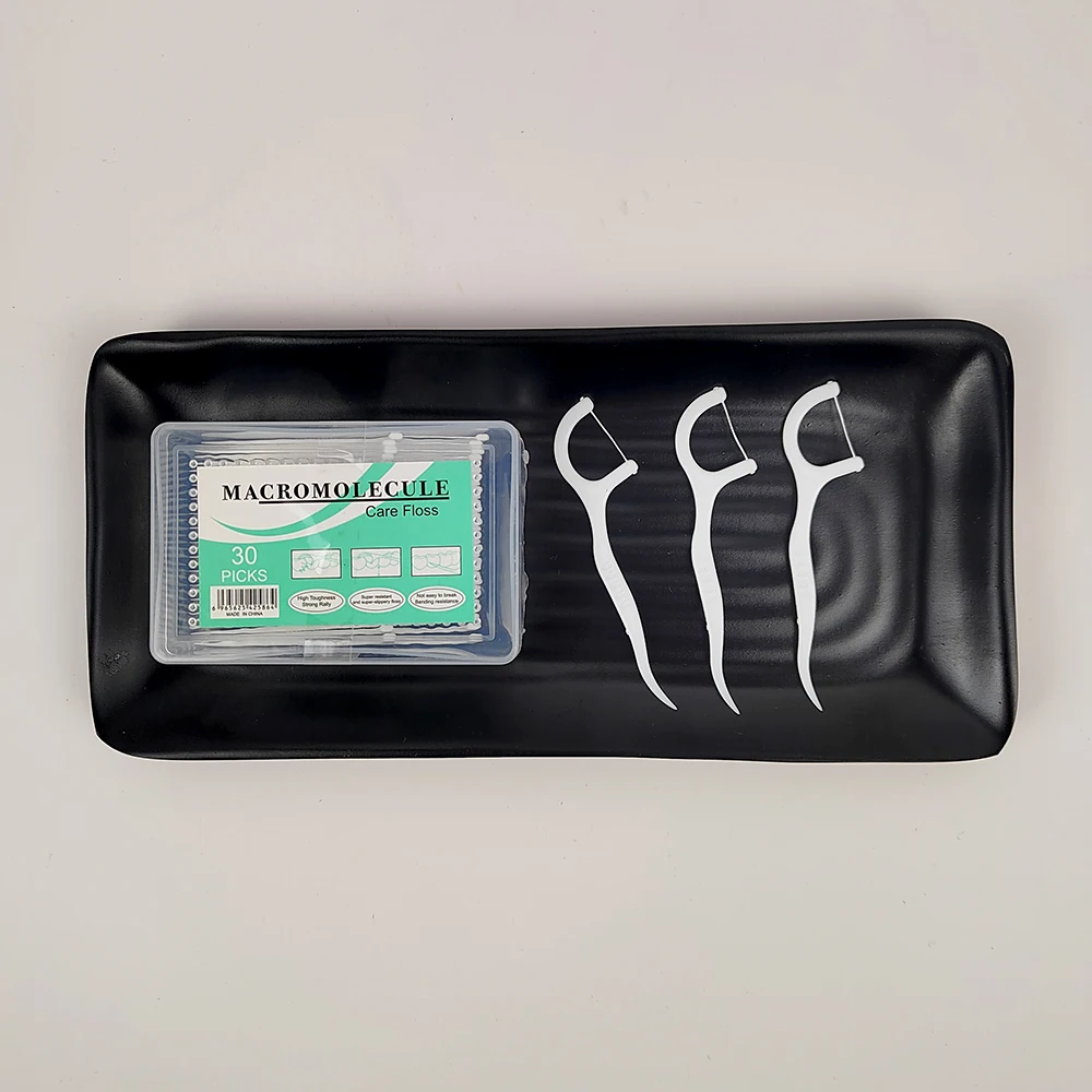 Custom Printed Free Sample Mango Single Picker Colored Tooth Cleaning Eco Manufacturer Dental Floss Picks With Nylon