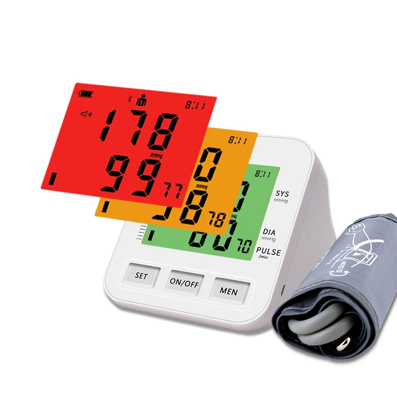 Class II LCD Digital Display Electric Blood Pressure Glucose Checking Armband Blood Pressure Monitor