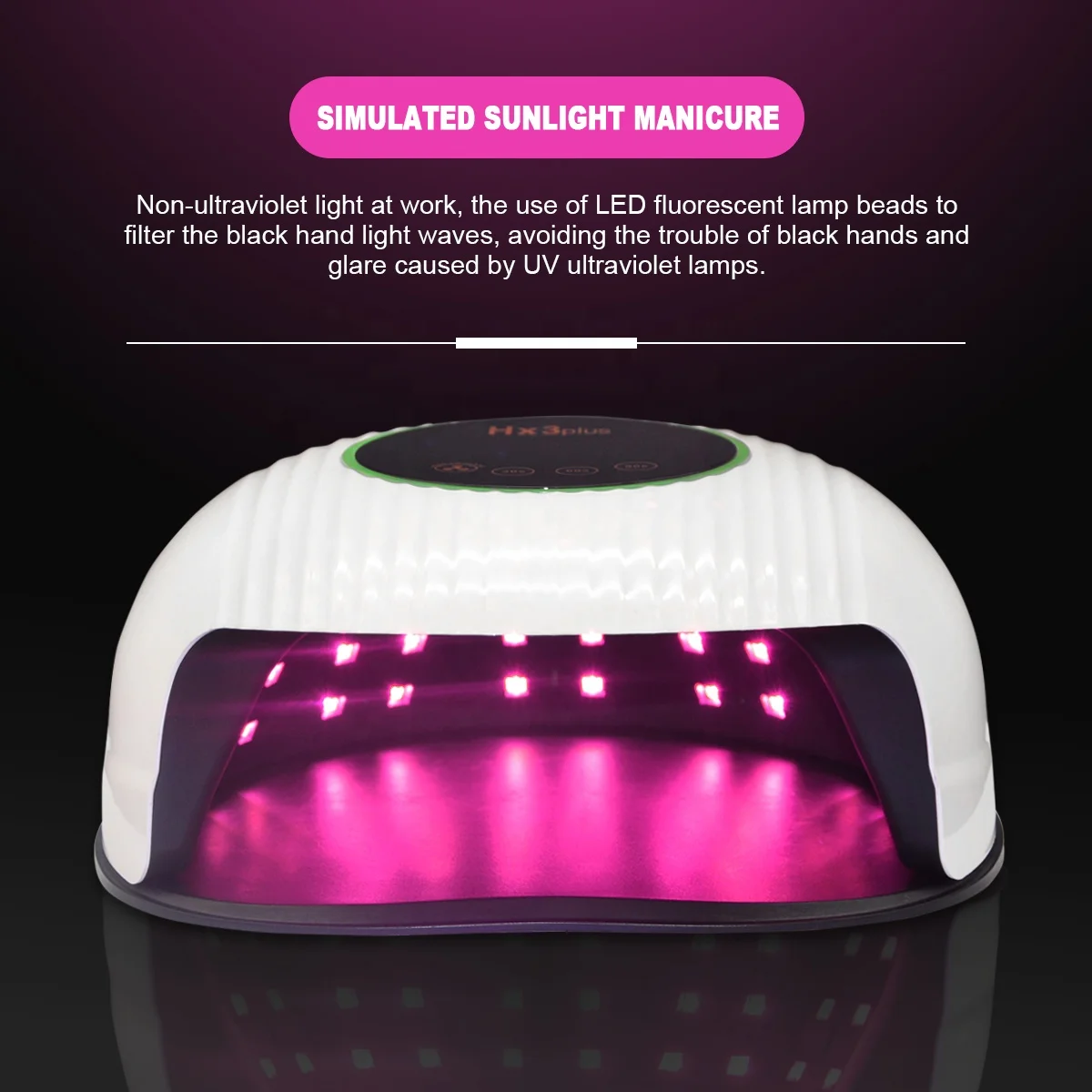 Portable Hx3Plus Drying For Gel Nail Polish Nail Dryer Machine Curing Rechargeable Dryer Led Light Manicure Uv Nail Lamp