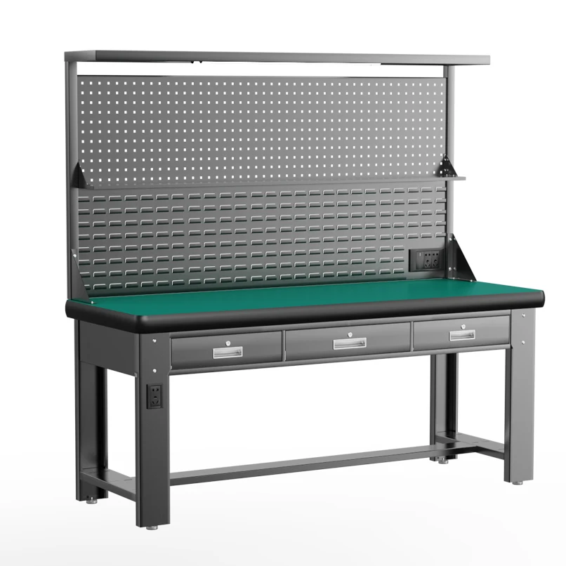 Goshen tools cabinet 500kg capacity Motorized adjustable height electrical work bench school antistatic workbench