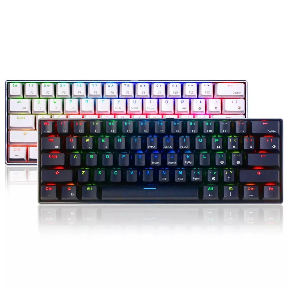 
2020 Hotsale RK61 supports multiple Blue tooth devices wireless gaming mechanical keyboard 