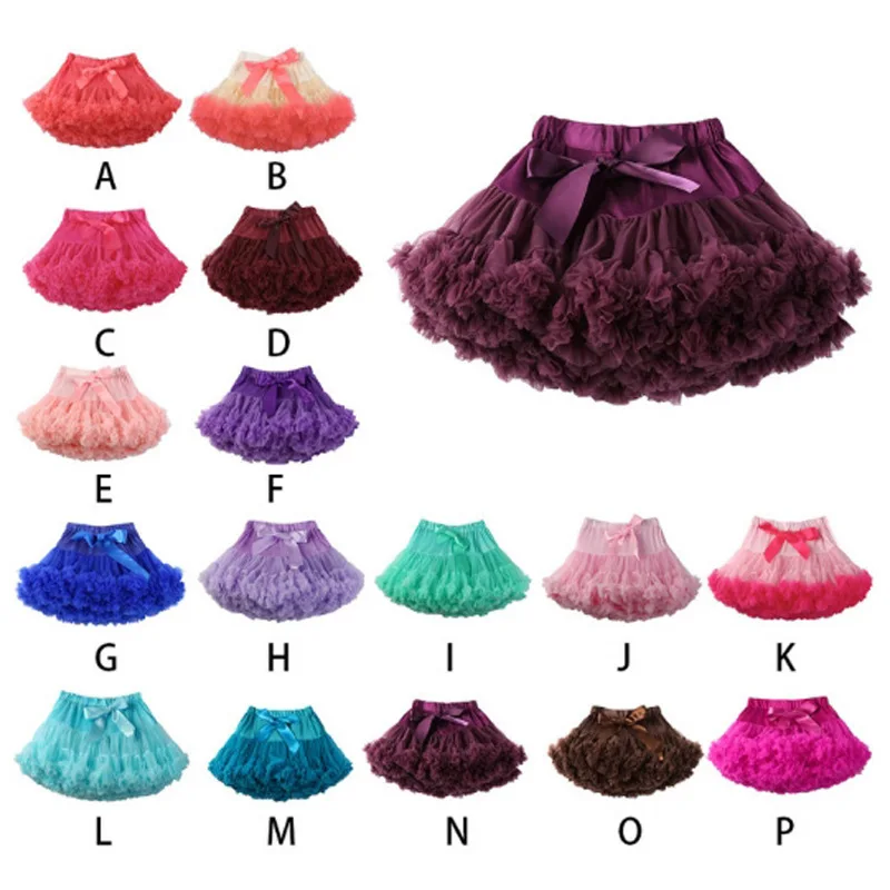 European american solid color fashion performance pettiskirt dance kids clothes children tutu girls skirt