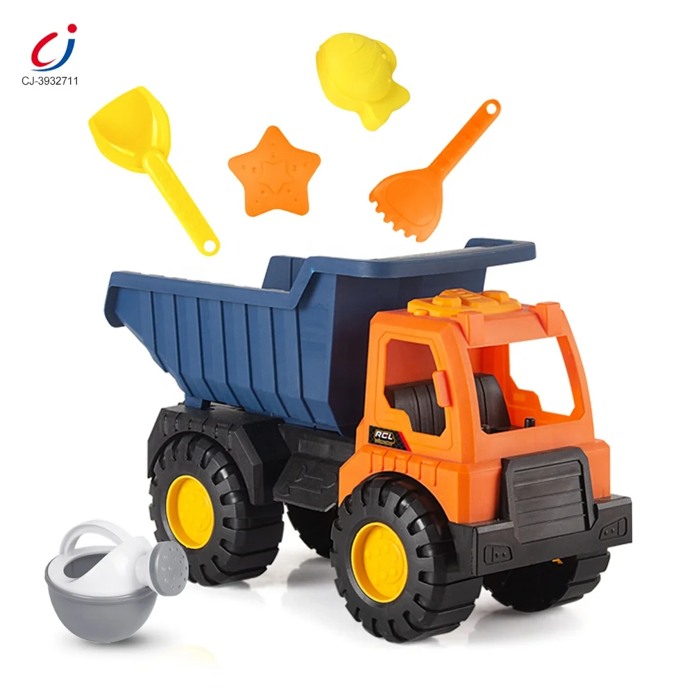 Детские летние игрушки Chengji инструмент для игры в песке на открытом воздухе пластиковая раздвижная конструкция самосвал пляжный грузовик автомобиль