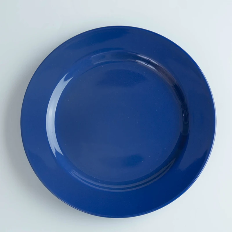 bohemian style italian fruit salad blue ceramic dinner plate traditional porcelain serving plate