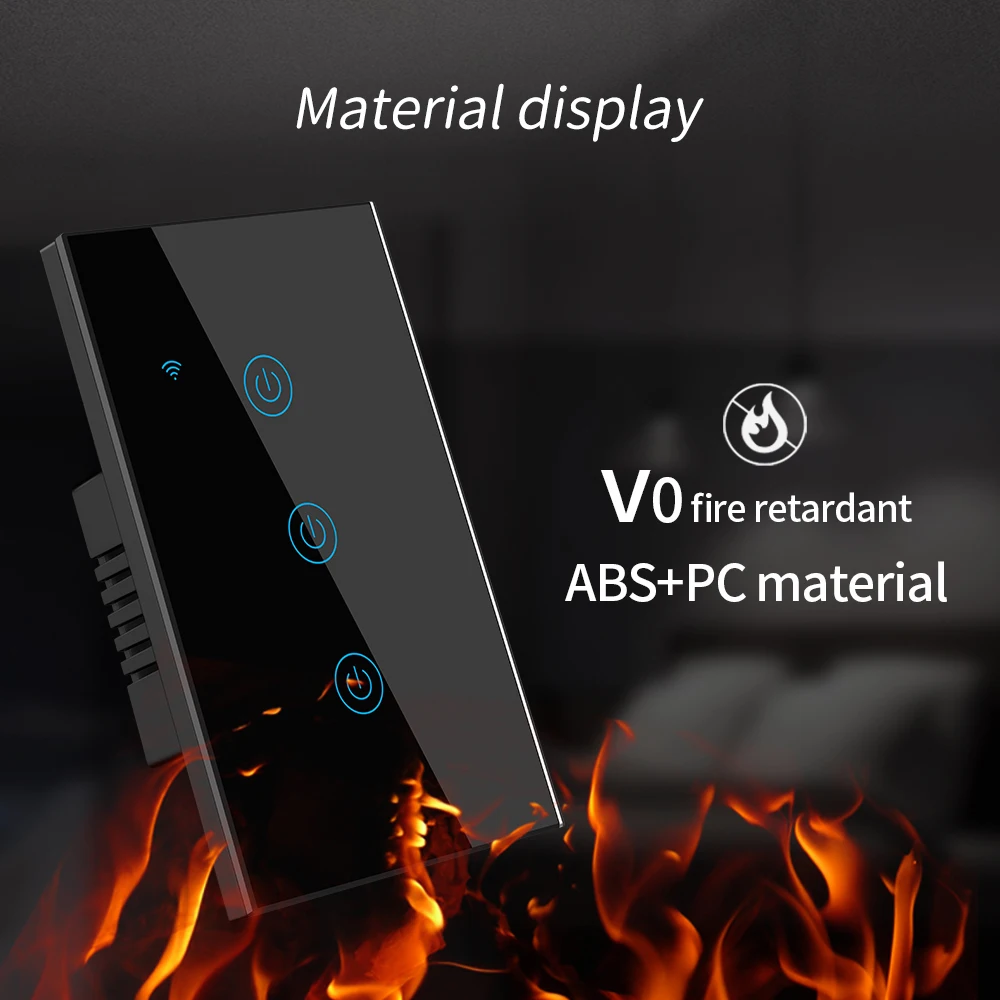 New Products Smart life Tuya 3gang Wall light Switch Wifi bluetoothTouch Switch Works with Google home Alexa IFTTT