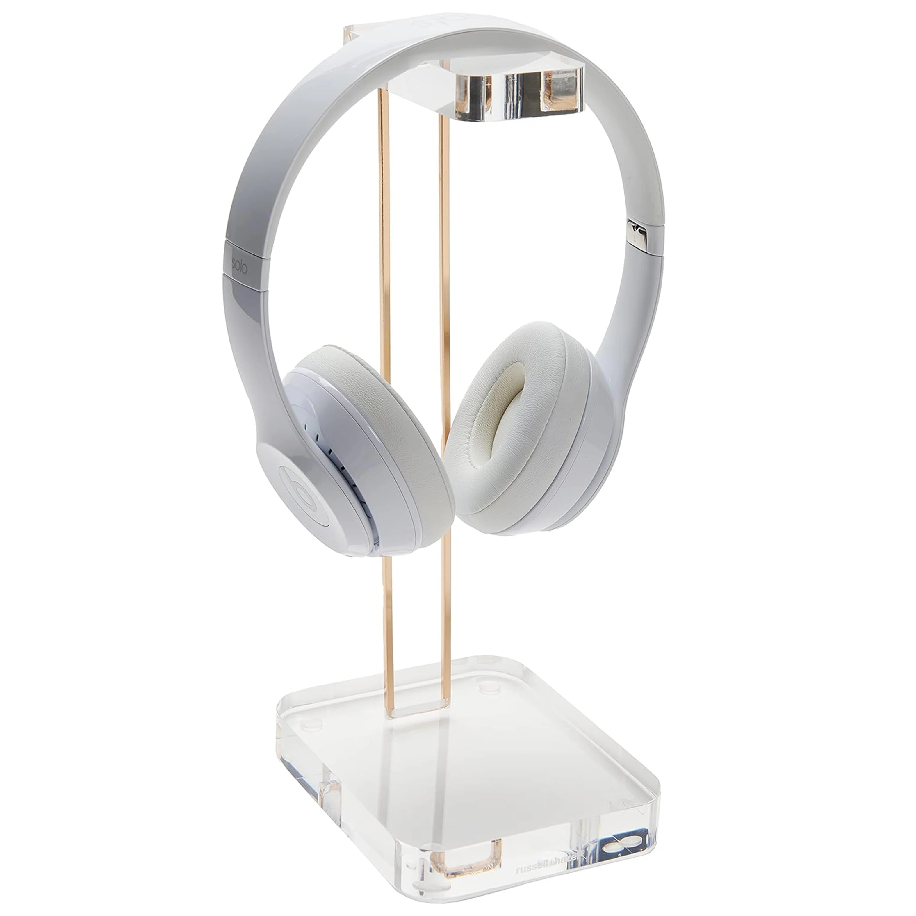 Акриловая Подставка для наушников, Офисные аксессуары, прозрачная, с золотой фурнитурой