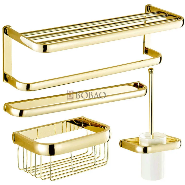 Luxury Bathroom Hardware Pendant Rose Gold Wall Mounted Brass Bathroom Accessories Set