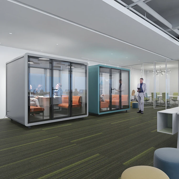 New Design Soundproof Room Silent Cabin Mobile Office Negotiation Room Recording Studio Detachable Telephone Booth