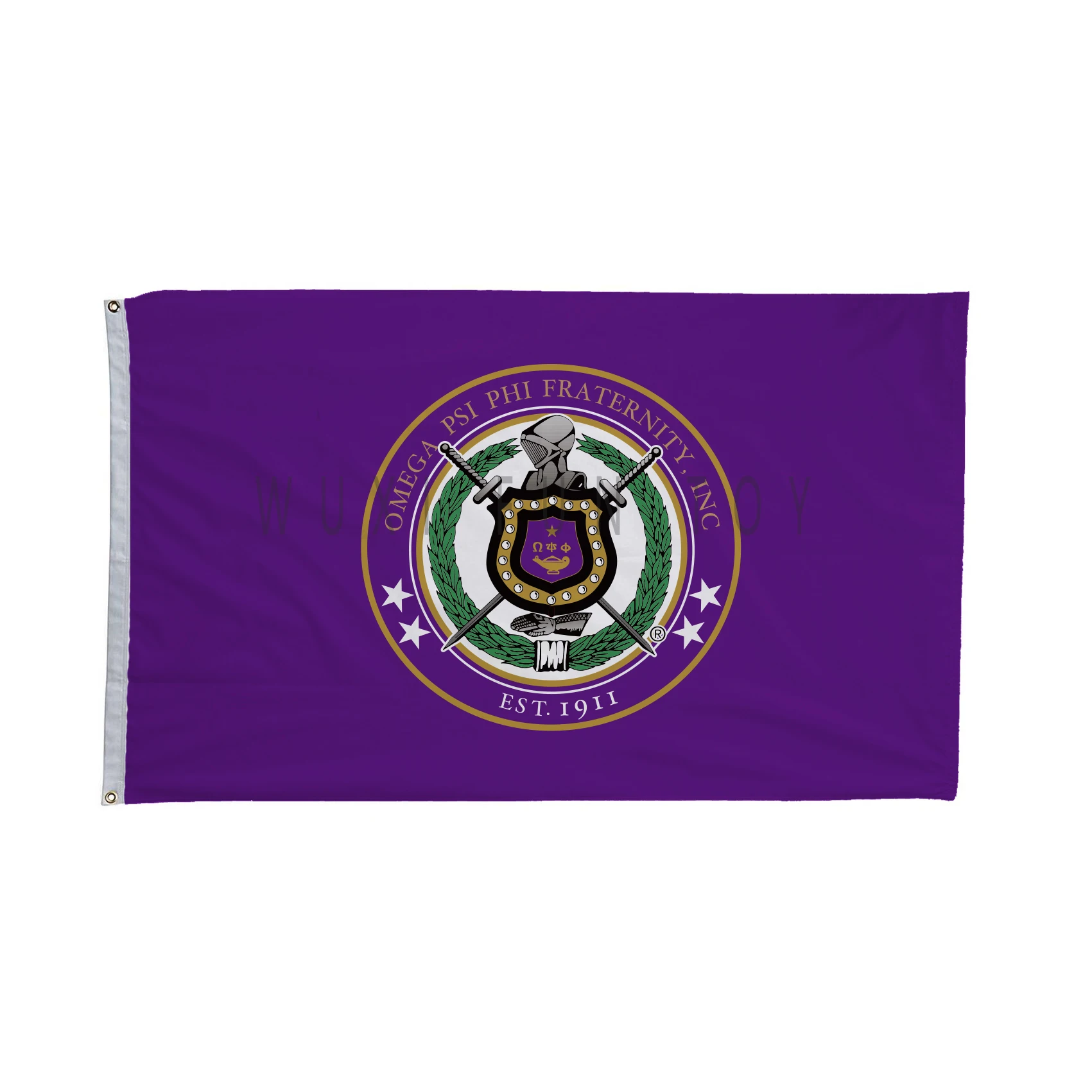 6 Designs 3x5ft  Omega Psi  Phi  1911 Single Sided Digital Printing Banner Flag with 2 Grommets DESIGN 6