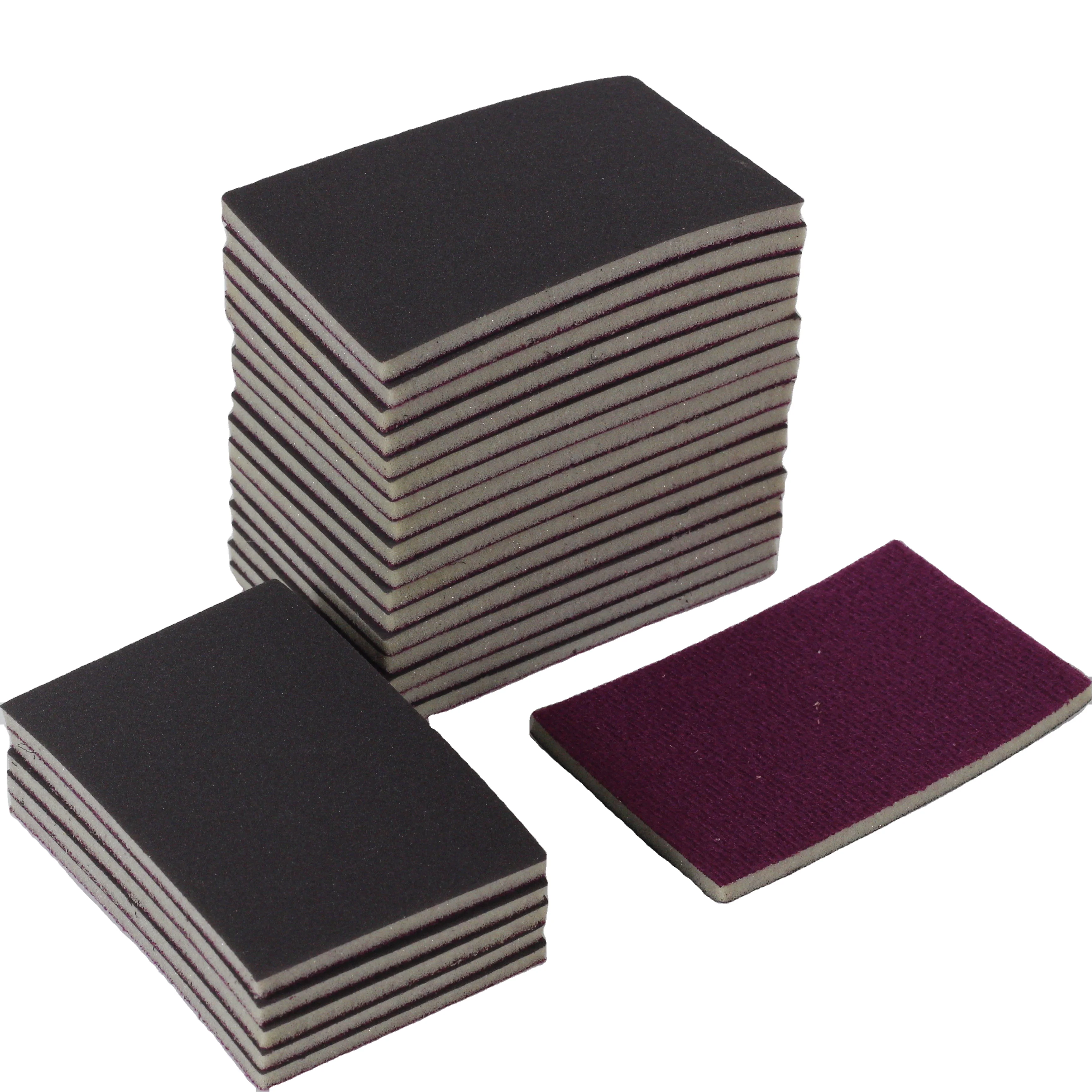 70*100mm abrasive foam  sanding paper foam abrasive sponge hook and loop sanding sponge