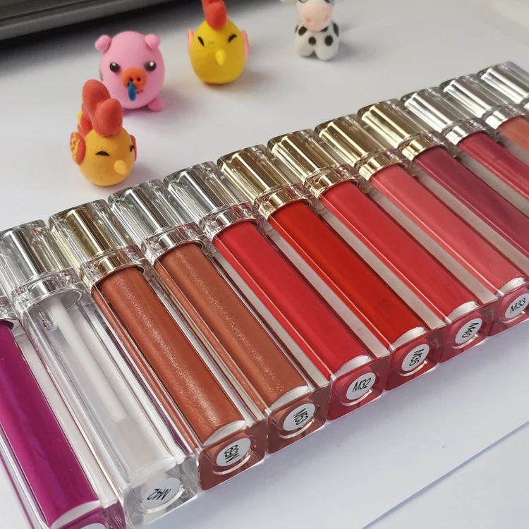 Wholesale bulk no logo waterproof glossy lipgloss base cruelty free healthy shimmer high quality vegan glossy lip gloss