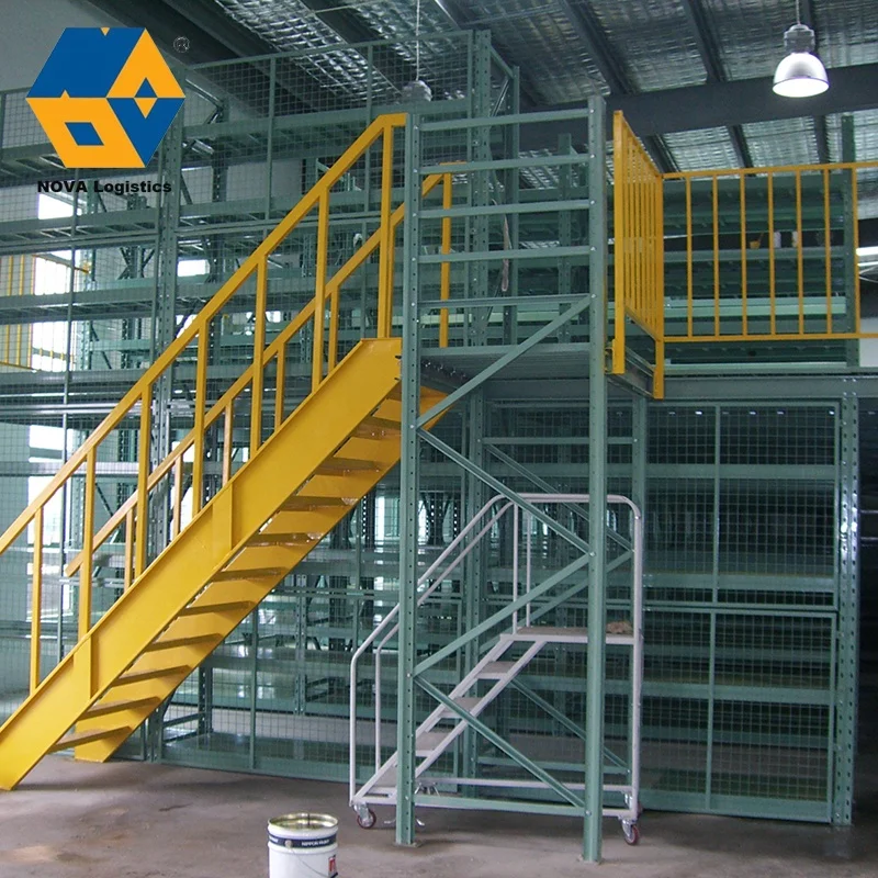 NOVA Industry Warehouse Metal Loft Shelf, Cargo Storage Equipment Mezzanine Floor/