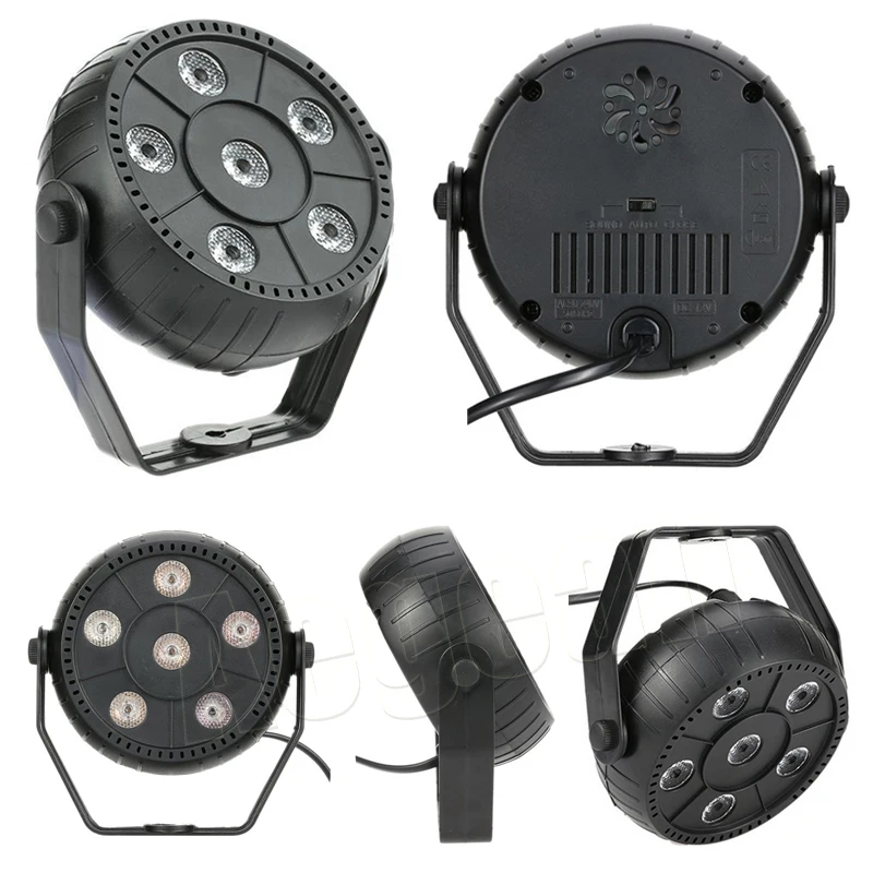 Wholesale Price 6X1W Rgb 3In1 Stage Lighting Mini Plastic Led Flat Par Light For Night Club