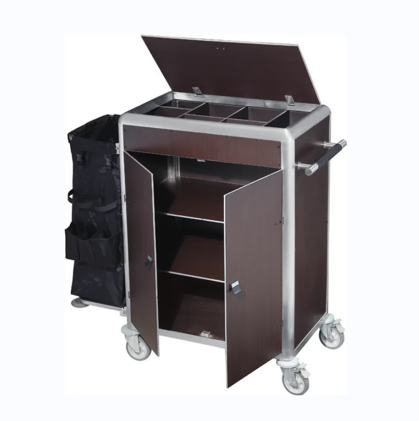 Deluxe hotel trolley housekeeping maid cart