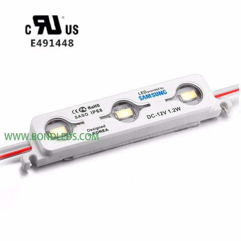 DC 12V 3 Lights Sign Lens SMD2835 Chip Indoor LED Module For Street Light