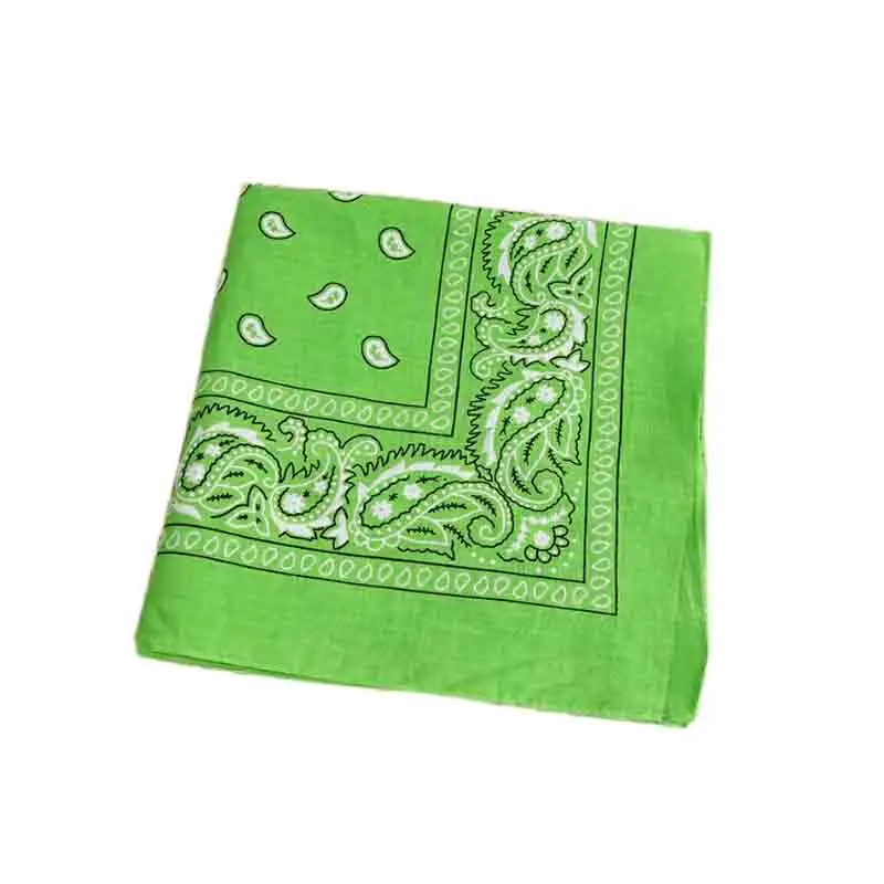 Бандана в стиле хип-хоп для мужчин и женщин, 100% хлопок, квадратный шарф с принтом пейсли, 55 х55 см