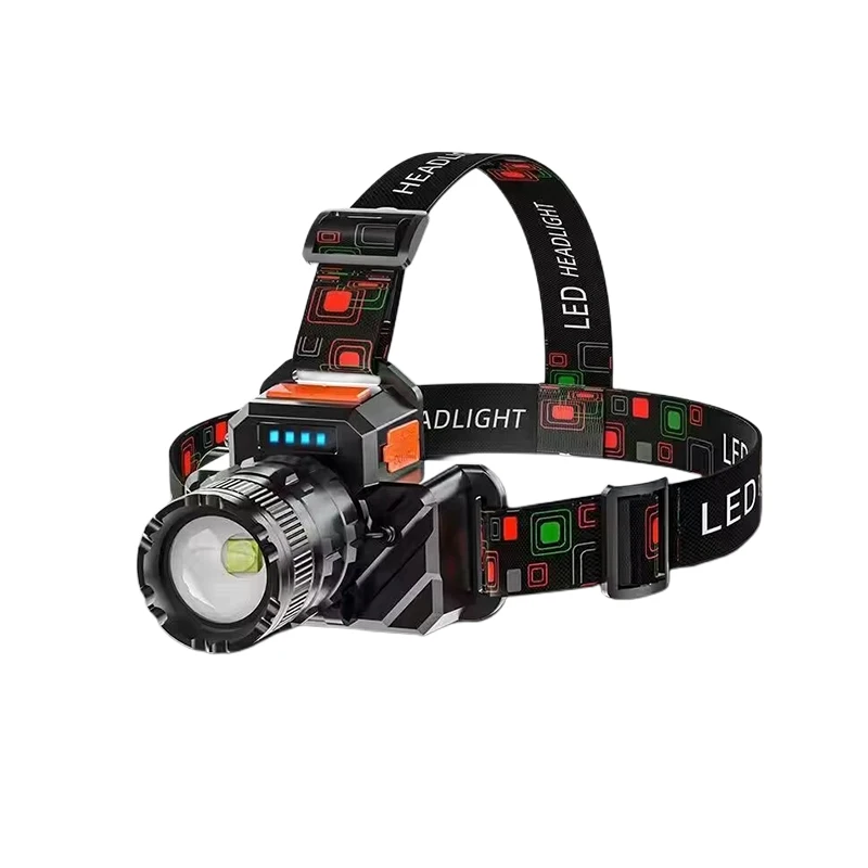 2023 New Product Sport Light Zoom Waterproof Sensor USB Charging Headlight LED Black Charging IP65 Aluminum Alloy Headlight